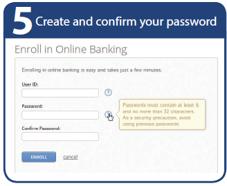 Step 5: Create and confirm your password.